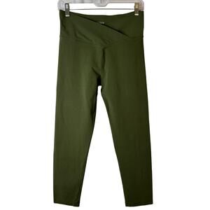 New J.Crew Green Cross-Waist Cropped Leggings - Size M